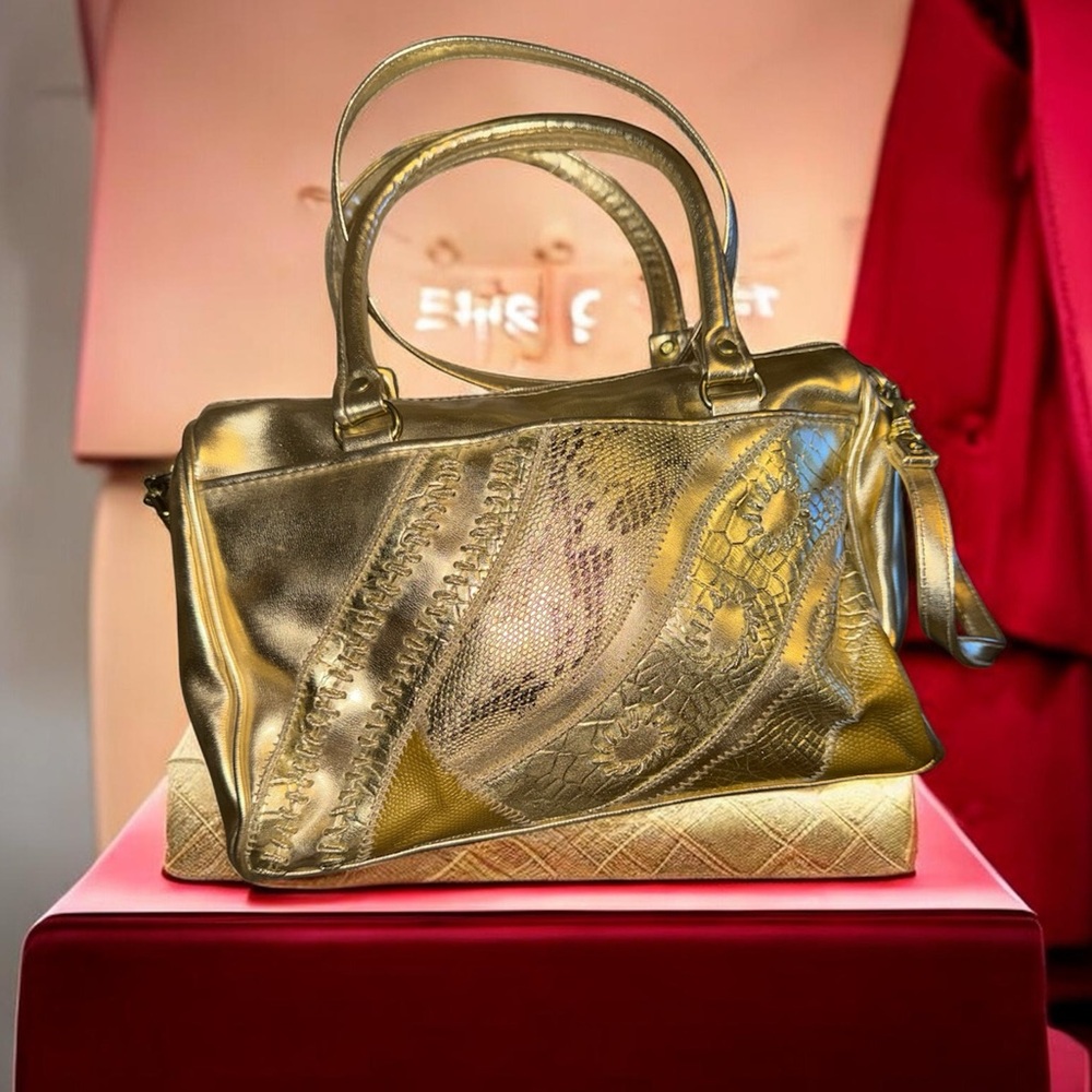 Chateau Gold Animal print Snake Print Shoulder bag handbag purse